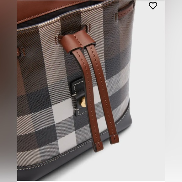 ❌SOLD❤️Burberry NWT Micro Check Leather Backpack - Picture 8 of 11